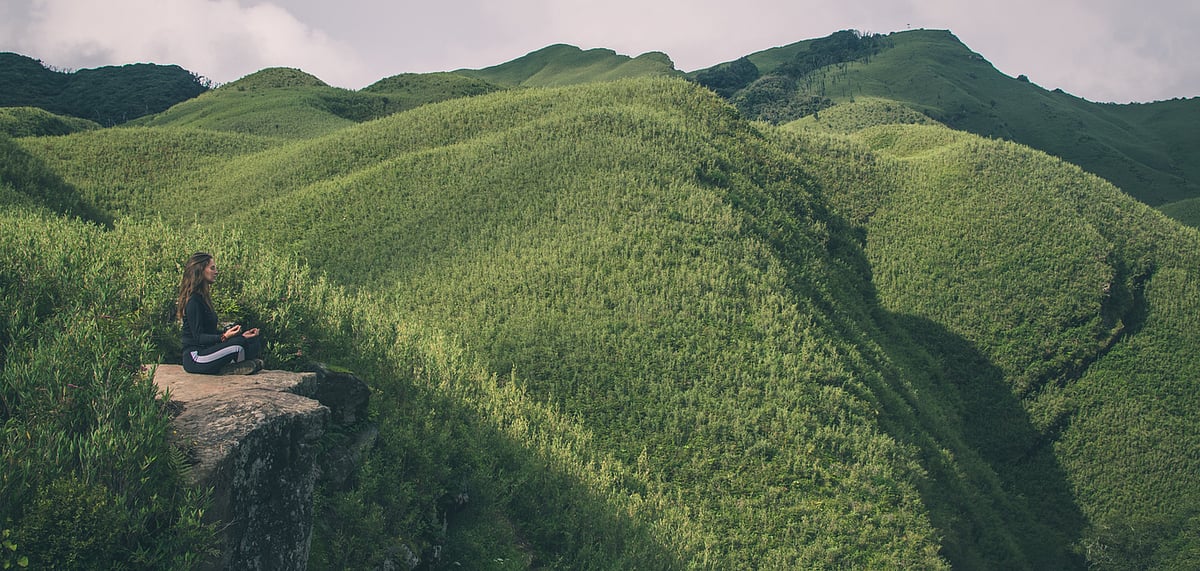 A couple of tents set up at the Dzukou Valley