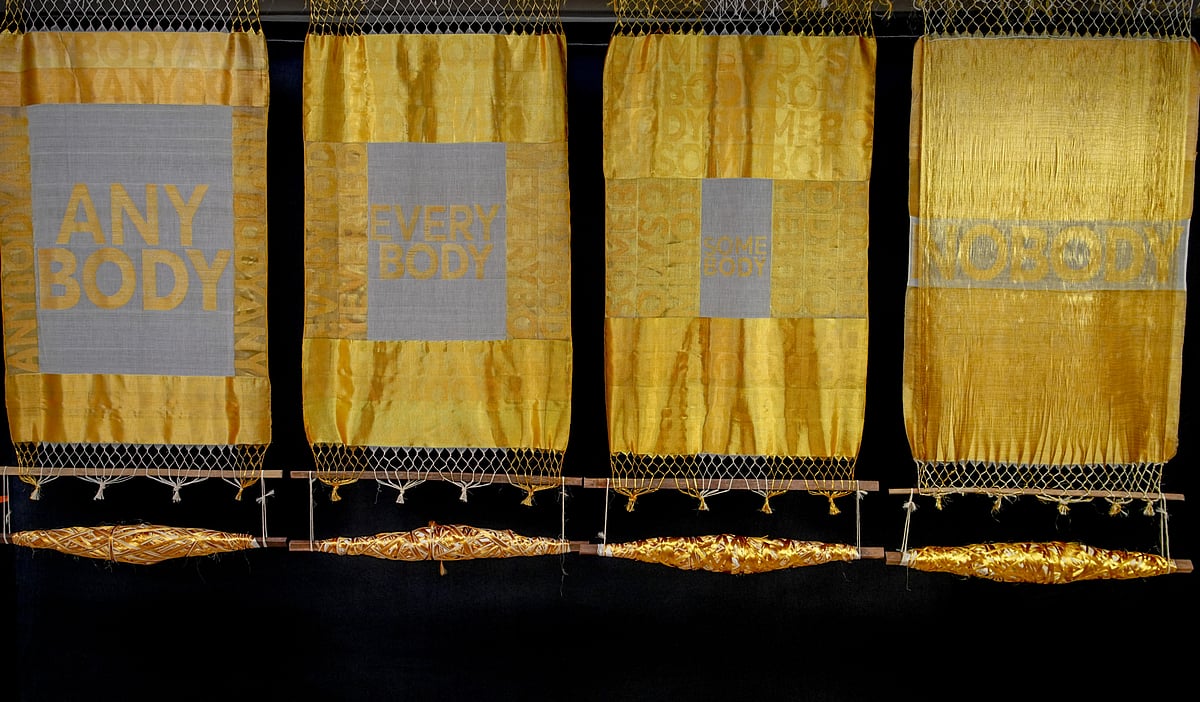 Lakshmi Madhavans Hanging By A Thread III 2021. Credit India Art Fair 2023 