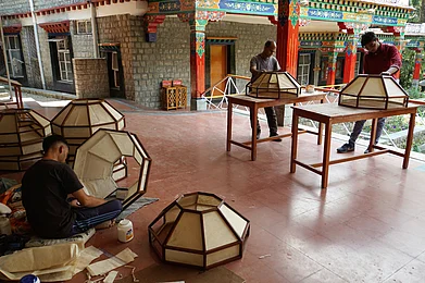 At the Norbulingka Institute in Dharamsala