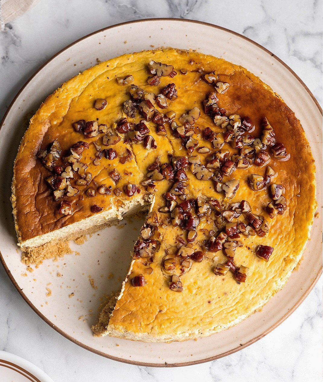 Spiced Pumpkin & Maple Pecan Cheesecake