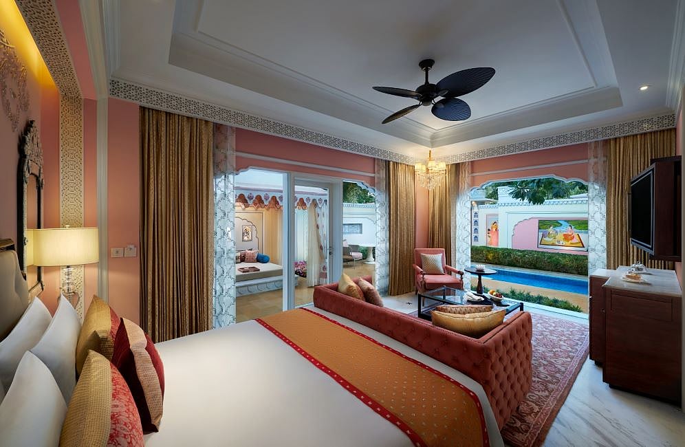 The Leela Palace, Jaipur, consists of 41 of these uber luxury villas with pools