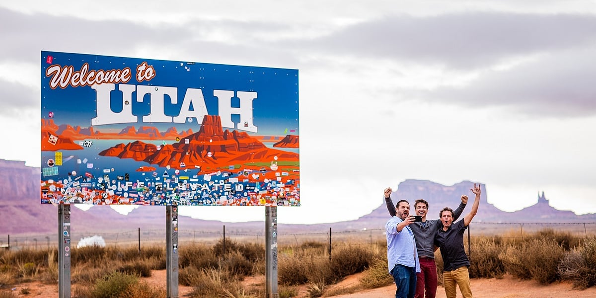 A road sign in Utah