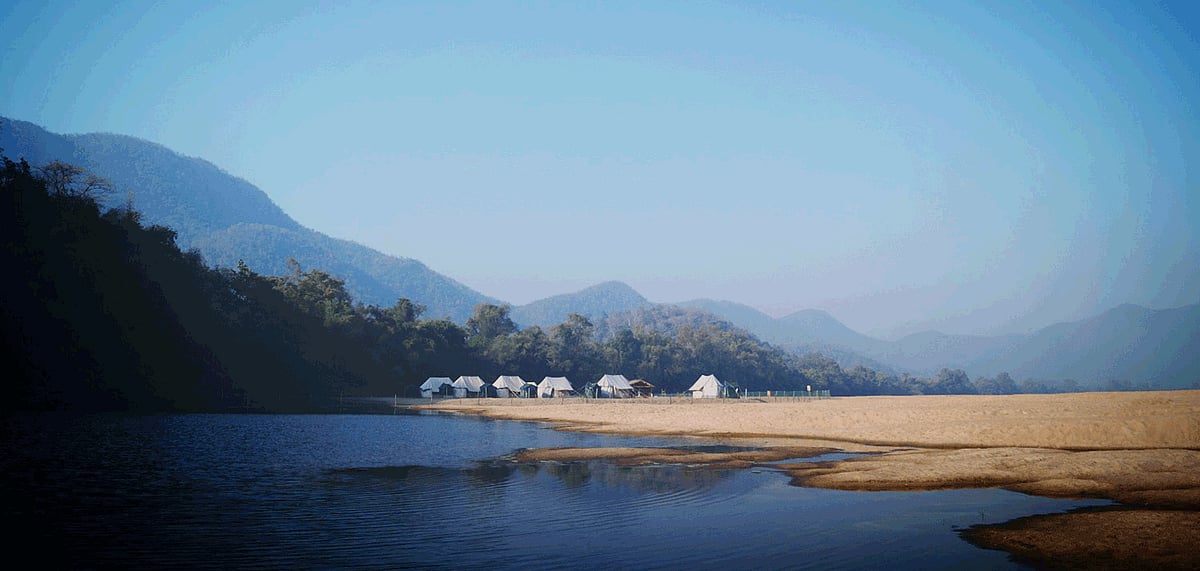A view of Satkosia gorge along the river Mahanadi in Odisha