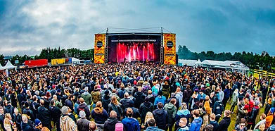 A gathering of fans at the Secret Solstice festival in Reykjavik, Iceland