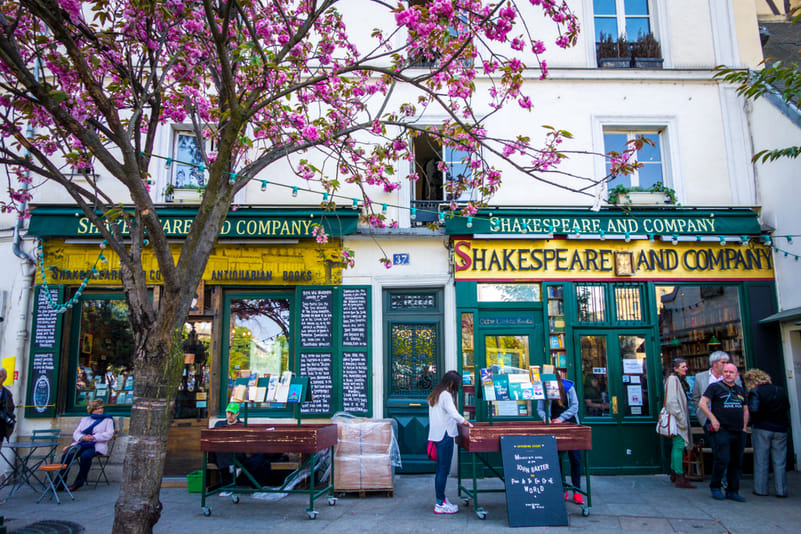 The Shakespeare and Company bookstore in Paris