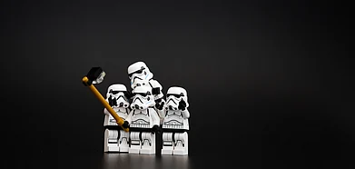 A whimsical take on the iconic Storm Troopers of Star Wars