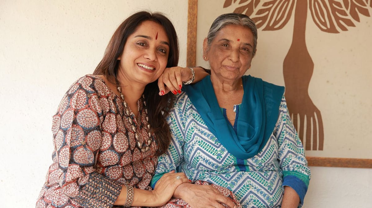Sudha Menon with her mother Pramila Radhakrishnan