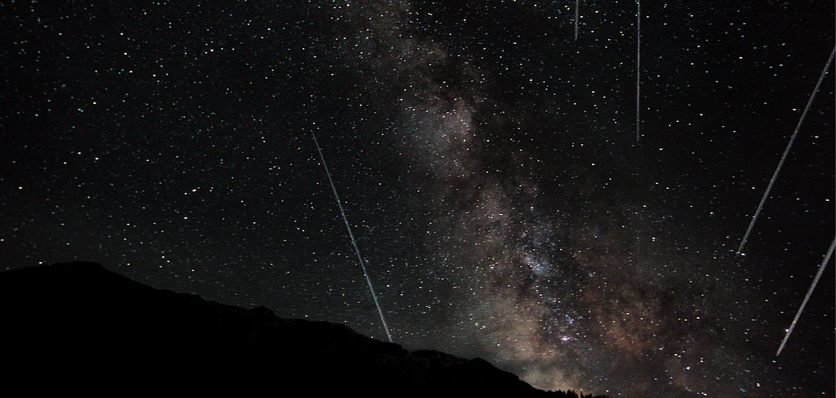 A view of the meteor shower from Kheerganga