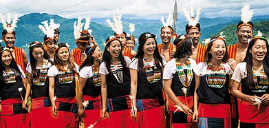 Tangkhul Nagas in their traditional best