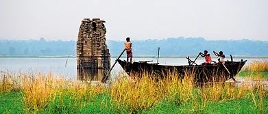 A semi-submerged temple at Telkupi