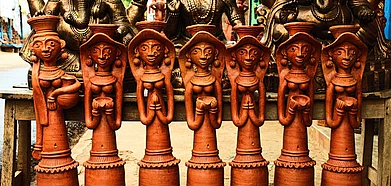 Go on a shopping spree in Bishnupur for terracotta items