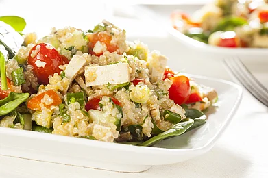 Tofu and quinoa in a dish can pack a double whammy healthwise