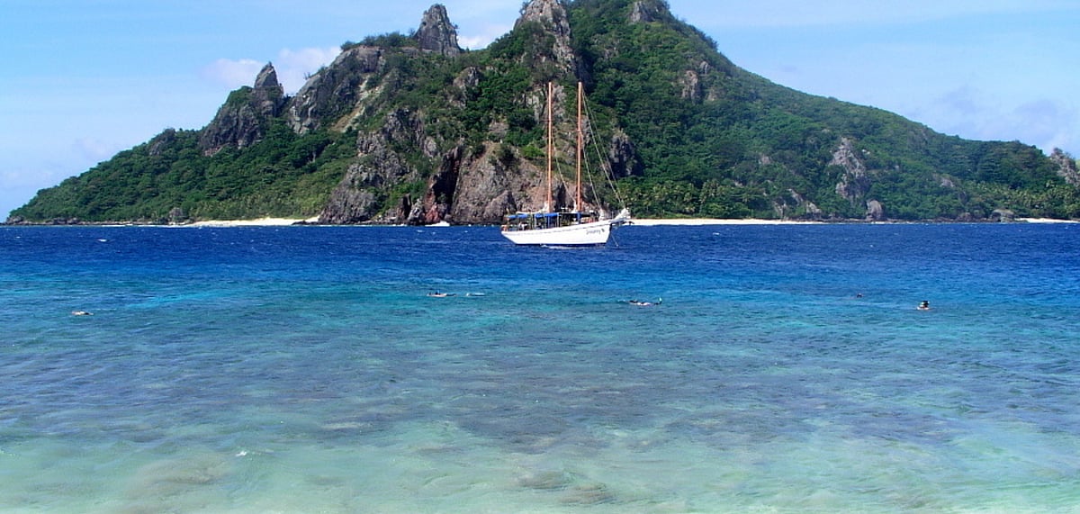 Fiji is famed for its white sand beaches, abundant marine life, and clean waters