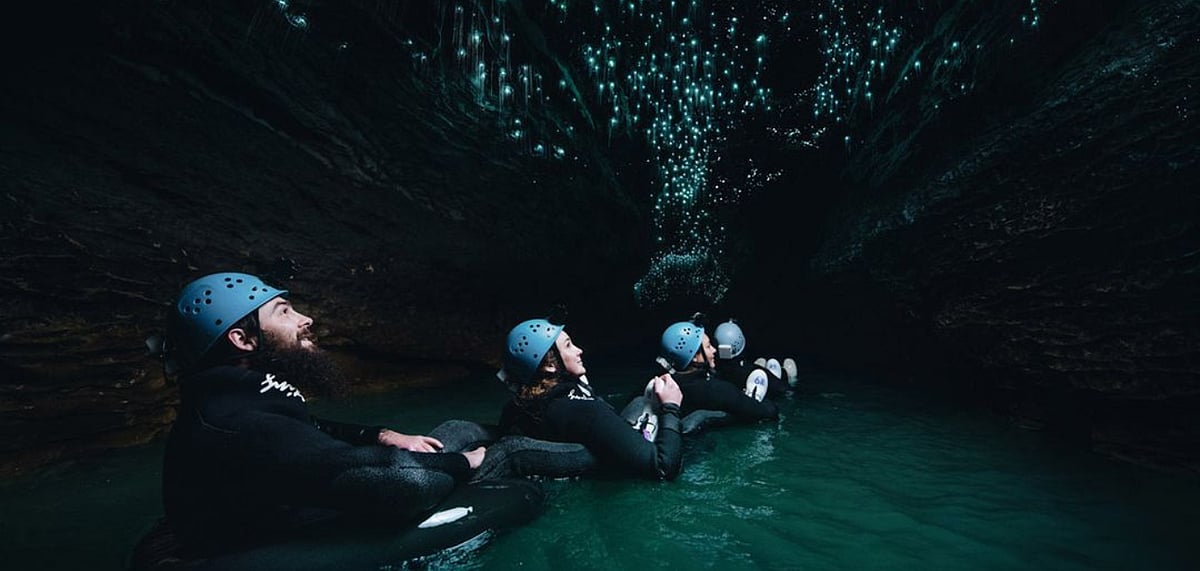 A boat ride inside the cave