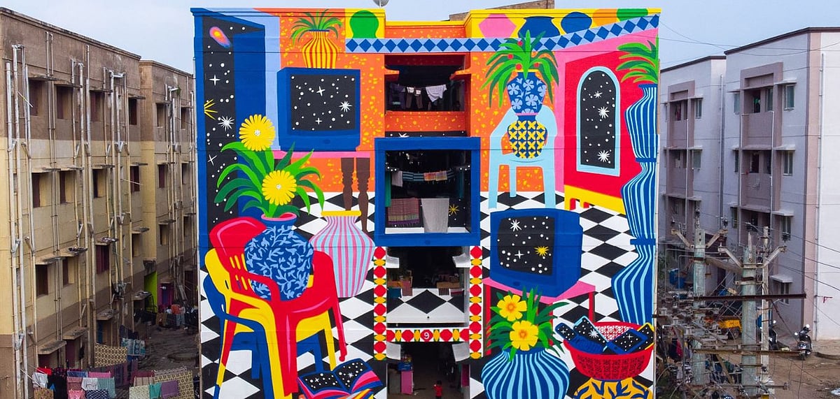 The third edition of the Start India foundations art intervention in Coimbatore is now open to everyone in the Ukkadam art district. Picture credit theaoi.com/