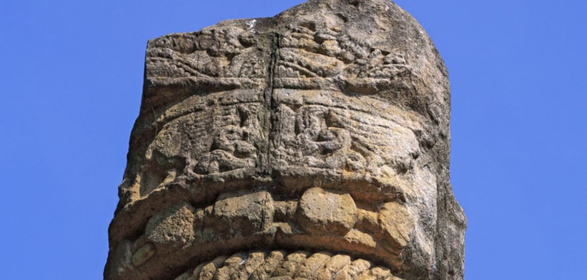 Carvings on the Heliodorus Pillar In Madhya Pradesh. Photo Credits Hari Mahidhar / Shutterstock.com