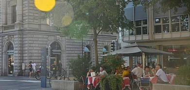 Refuel at one of the many streetside cafs before exploring this gorgeous Swiss town. Photo Credit Shutterstock