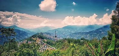 View of Gangtok city from Ganeshtok viewpoint