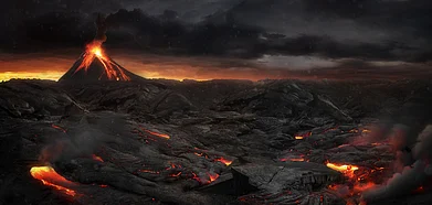 An active volcano in all its glory