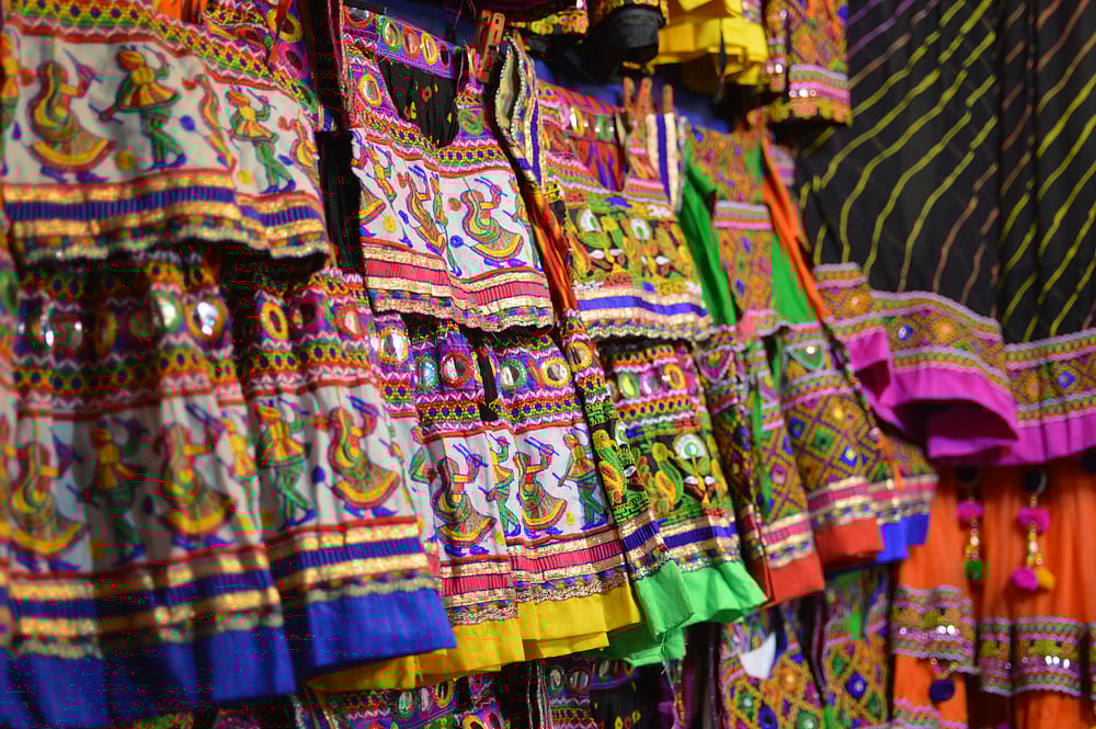 Shutterstock : Ahmedabad is known for its colourful textiles. 