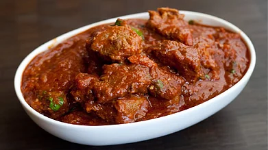 A dish of spicy Rogan Josh