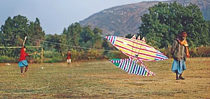 The kites of Sukan Buru festival have a unique shape.