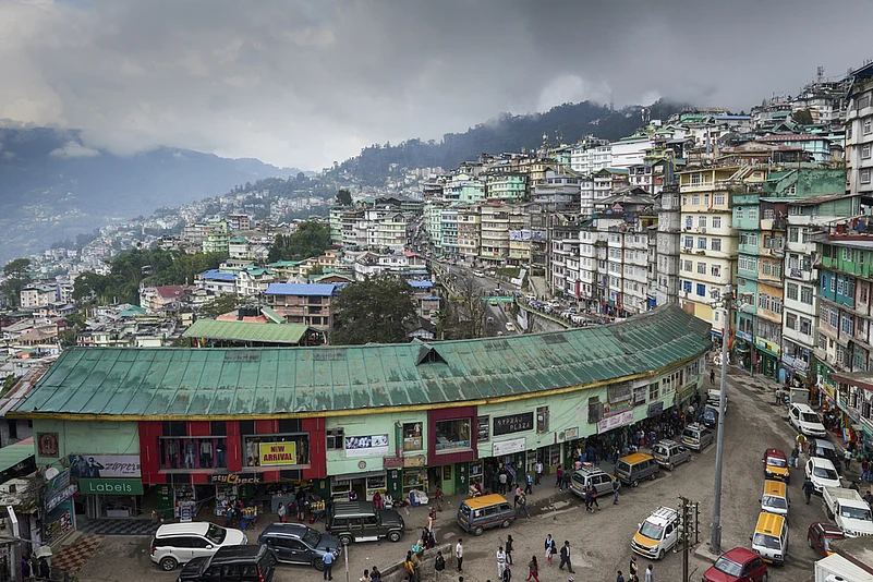 The city of Gangtok in Sikkim