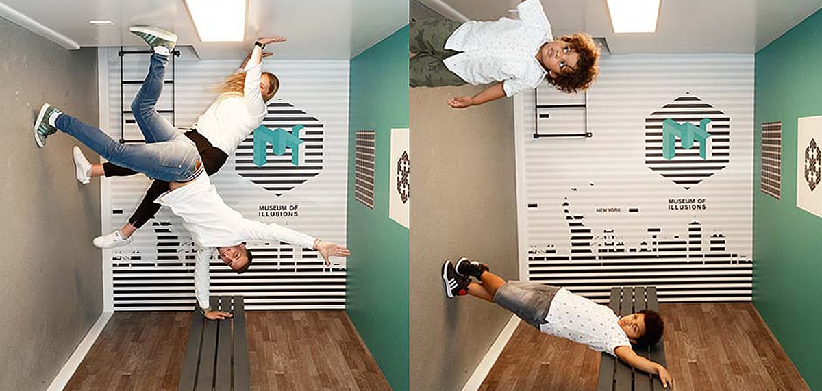 Defy gravity at the Rotated Room