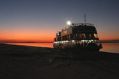 The MV Mahabaahu sets out on its journey