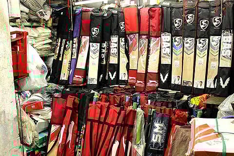 Bats on sale at the Maidan Market