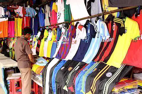 A shop selling jerseys