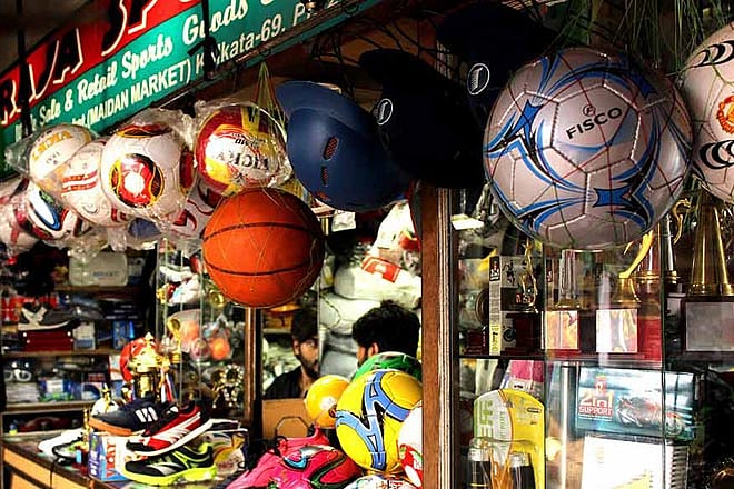 A shop at displaying its wares