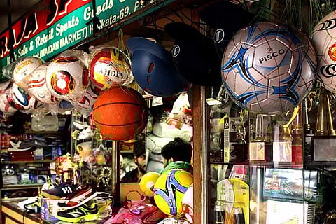 A shop at displaying its wares