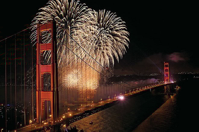 The seventy-fifth anniversary celebrations of the Golden Gate Bridge