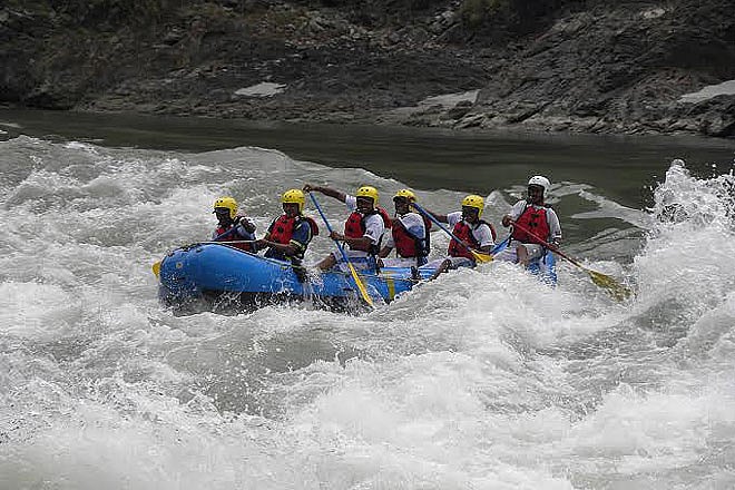 White water rafting down the Ganga