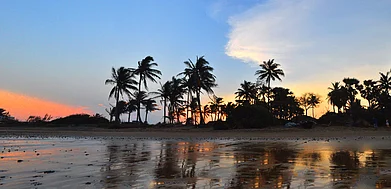 A beautiful sunset at Mandarmani beach near Kolkata