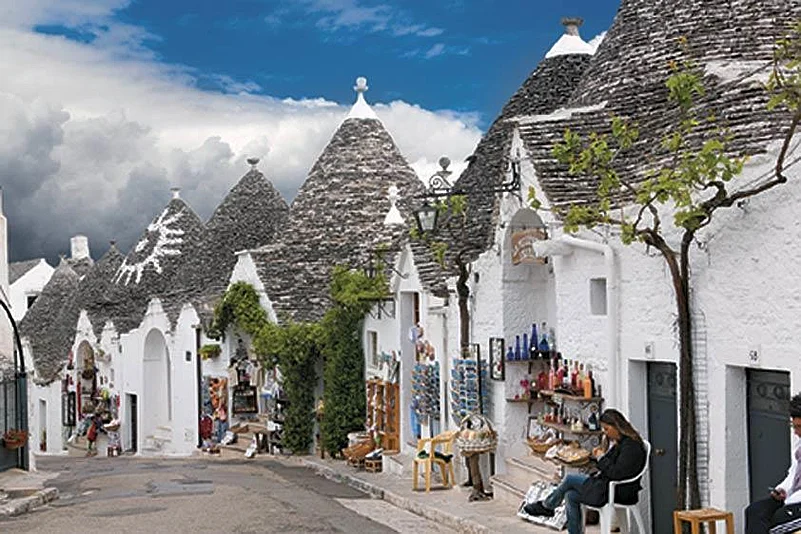 Picturesque Trulli at Alberobello, a Unesco heritage site
