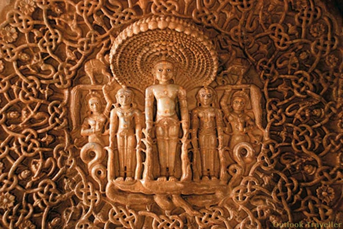 A detail from a pillar in Udaipur