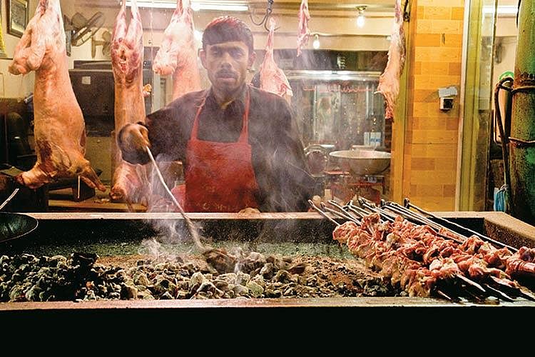 A kabab maker in Kabul