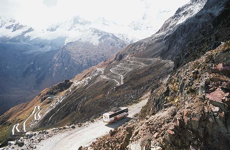 You may fly into Cuzco - but for great views, take a bus