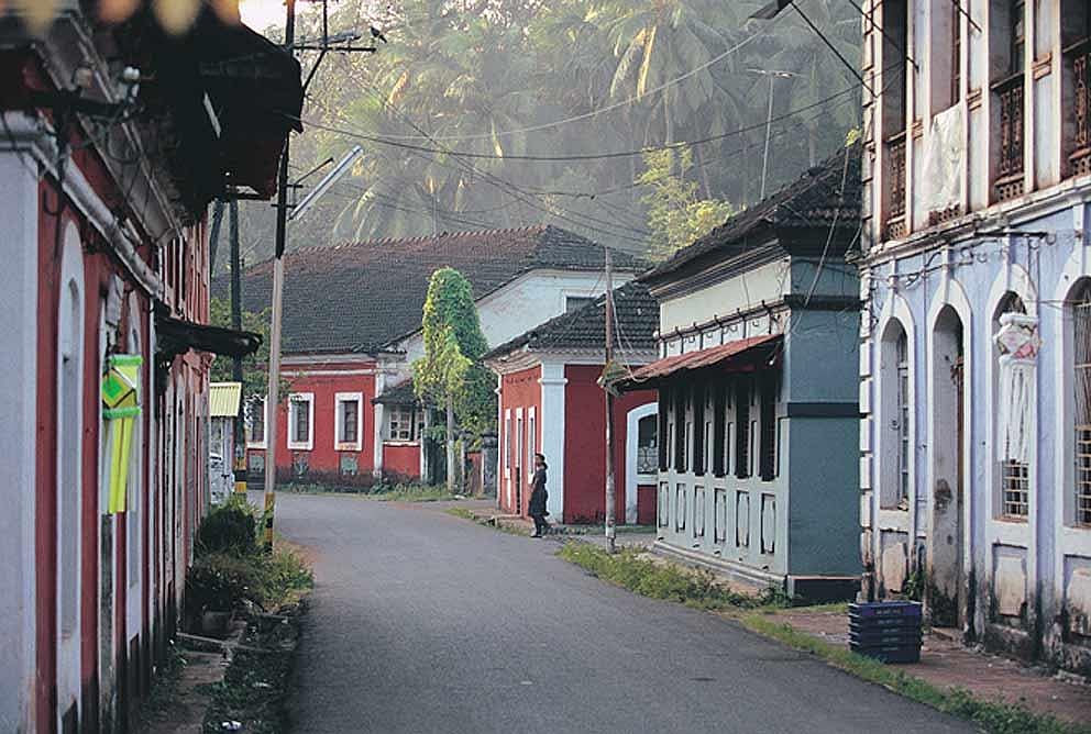 The peaceful and beautiful neighbourhood of Fontainhas, Goa