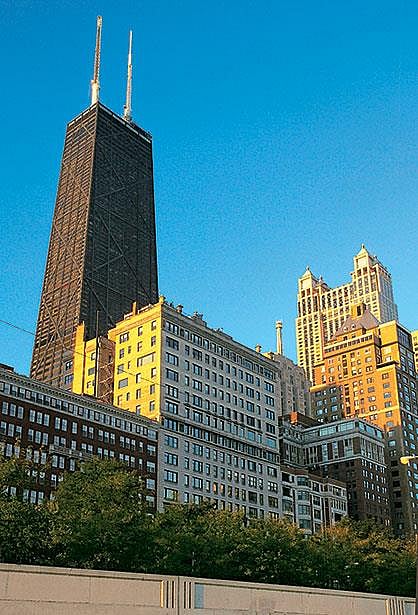 John Hancock Centre - a 100-storey, 1,127-foot tall skyscraper in Chicago, Illinois, United States