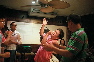 Living it up at a bar on White Beach, Boracay