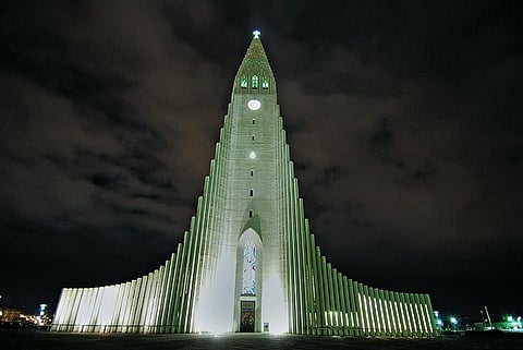 Hallgrímskirkja is a Lutheran parish church in Reykjavík, Iceland's largest. At 74.5 metres tall, it is among the tallest structures in the country.