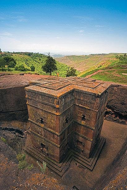 The Sunken Rock Hewn Church of Bet Giyorgis in Lalibela