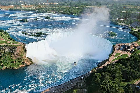 The horseshoe Niagara Falls on the Canadian side