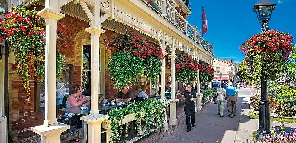 The picturesque town of Niagara-on-the-Lake, voted in 1996 as the loveliest town in Canada