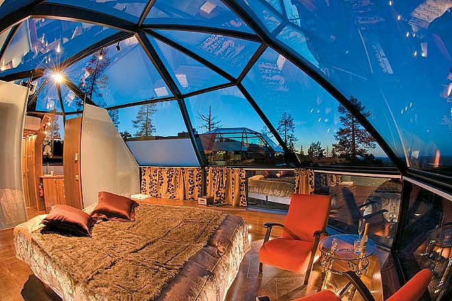 Sleep under the Northern lights in Finland