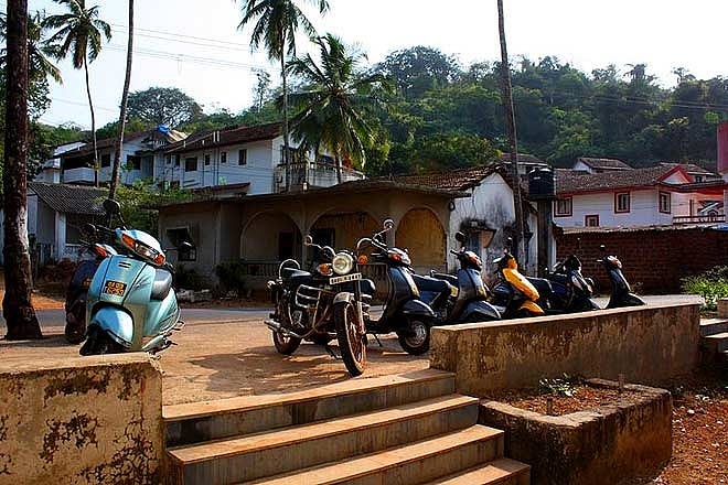 Biking along the Goan coastline