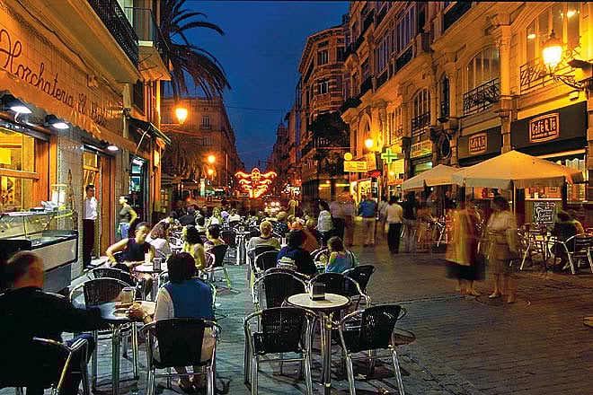 Spain Day and Night in Valencia